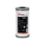 Puretec CB05MP1 Carbon Block Maxi Plus Cartridge, 10 inch, 5um, SilverPlus, on white