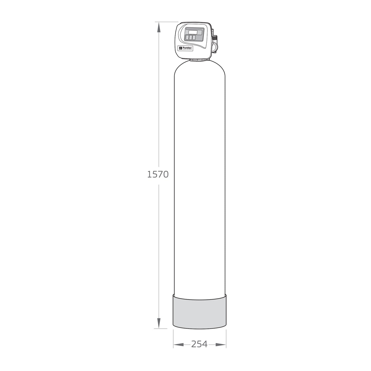 Puretec CFS3000 Carbon Filtration System, Auto Backwash, 40-90L/min, on white