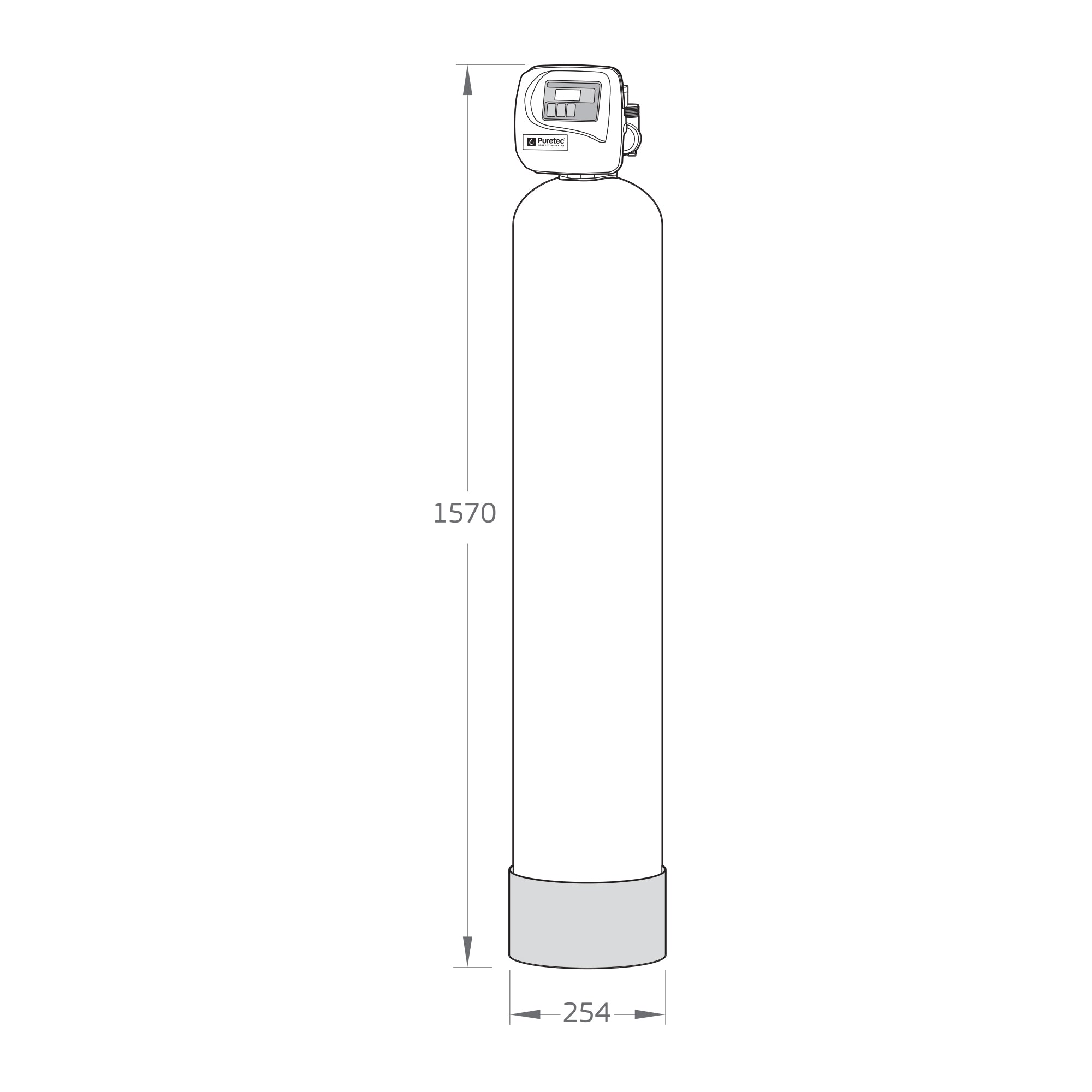 Puretec CFS3000 Carbon Filtration System, Auto Backwash, 40-90L/min, on white