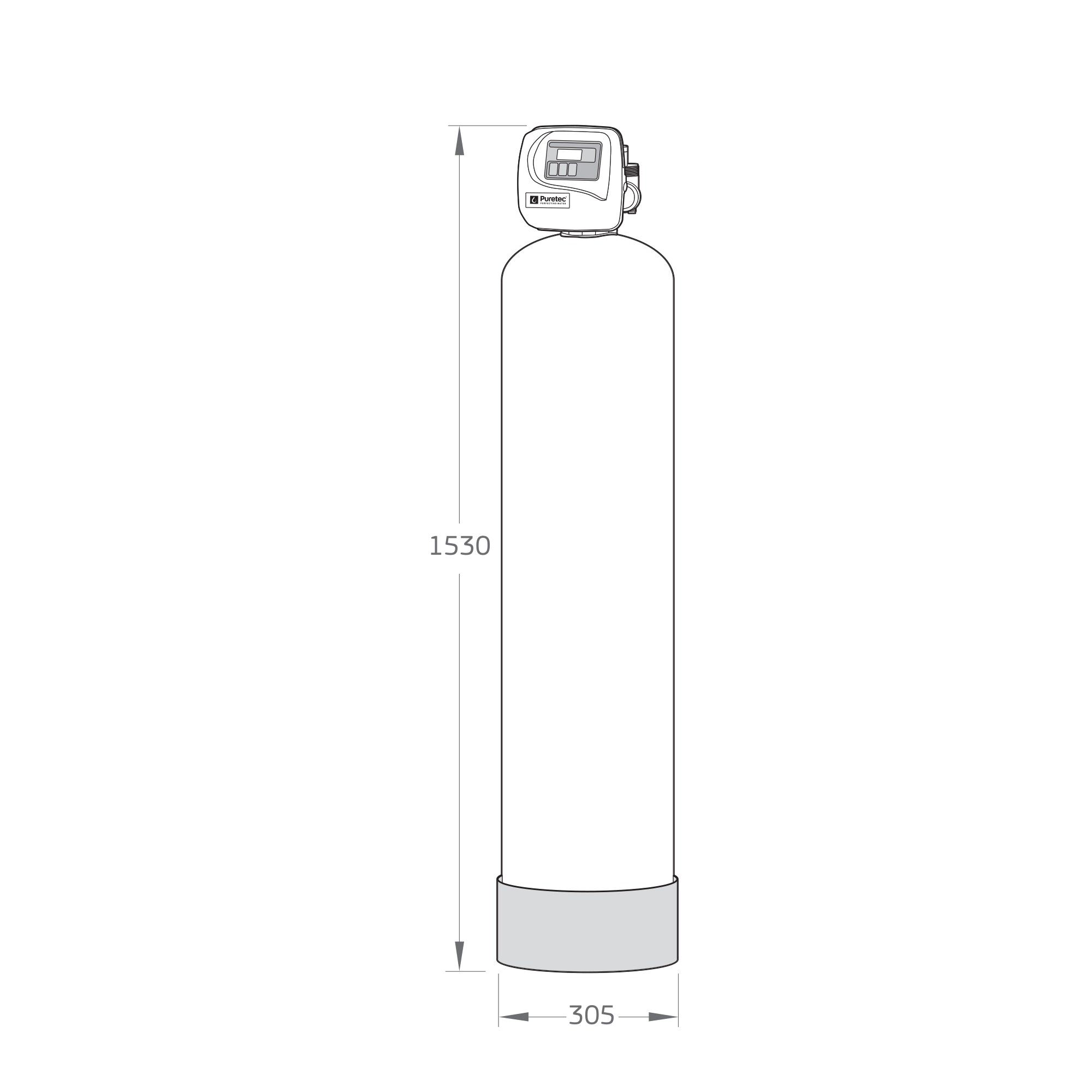 Puretec CFS4000 Carbon Filtration System, Auto Backwash, 60-100L/min, on white