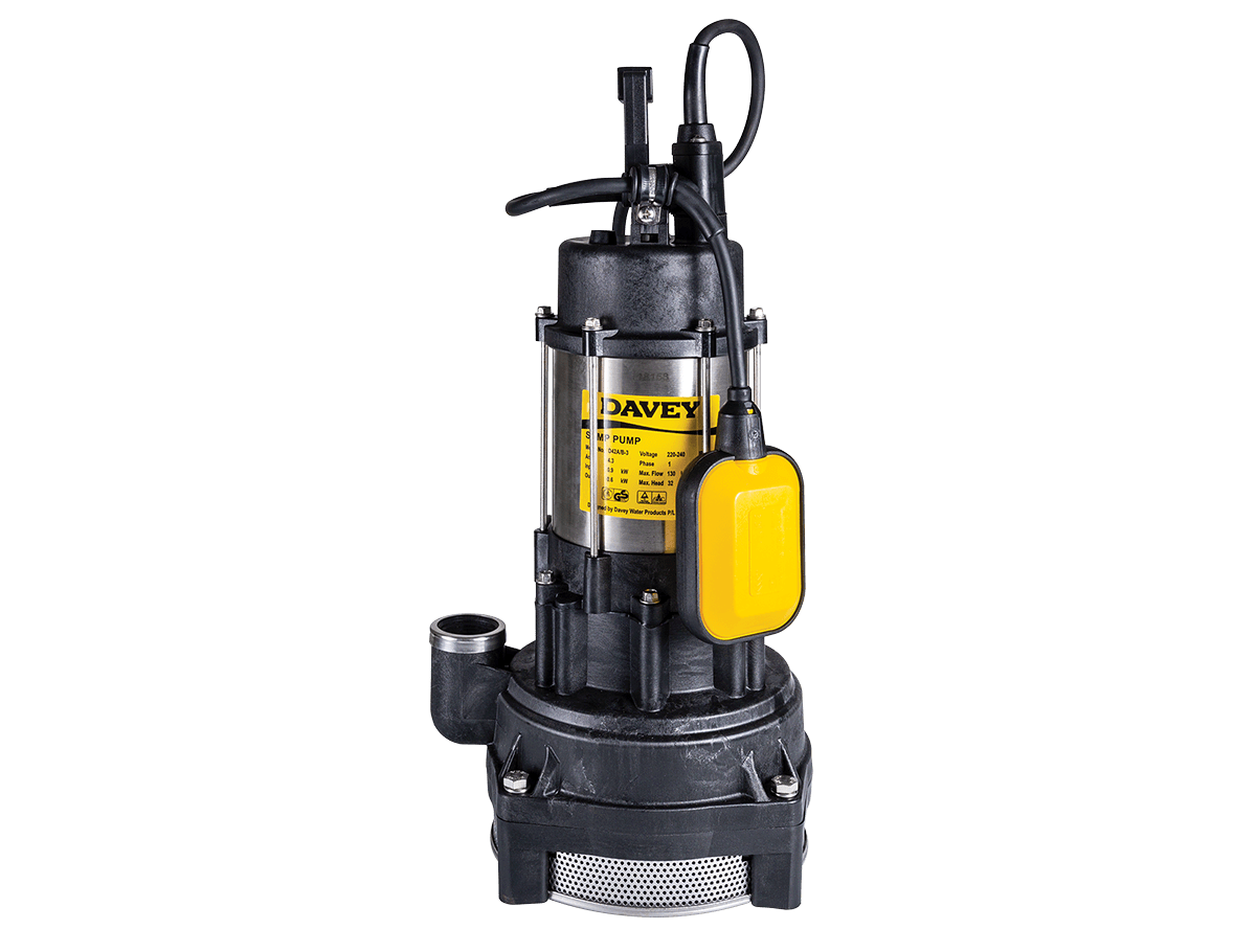 Davey D23AB automatic submersible High head sump pump with float switch, sold by Pump Stuff NZ