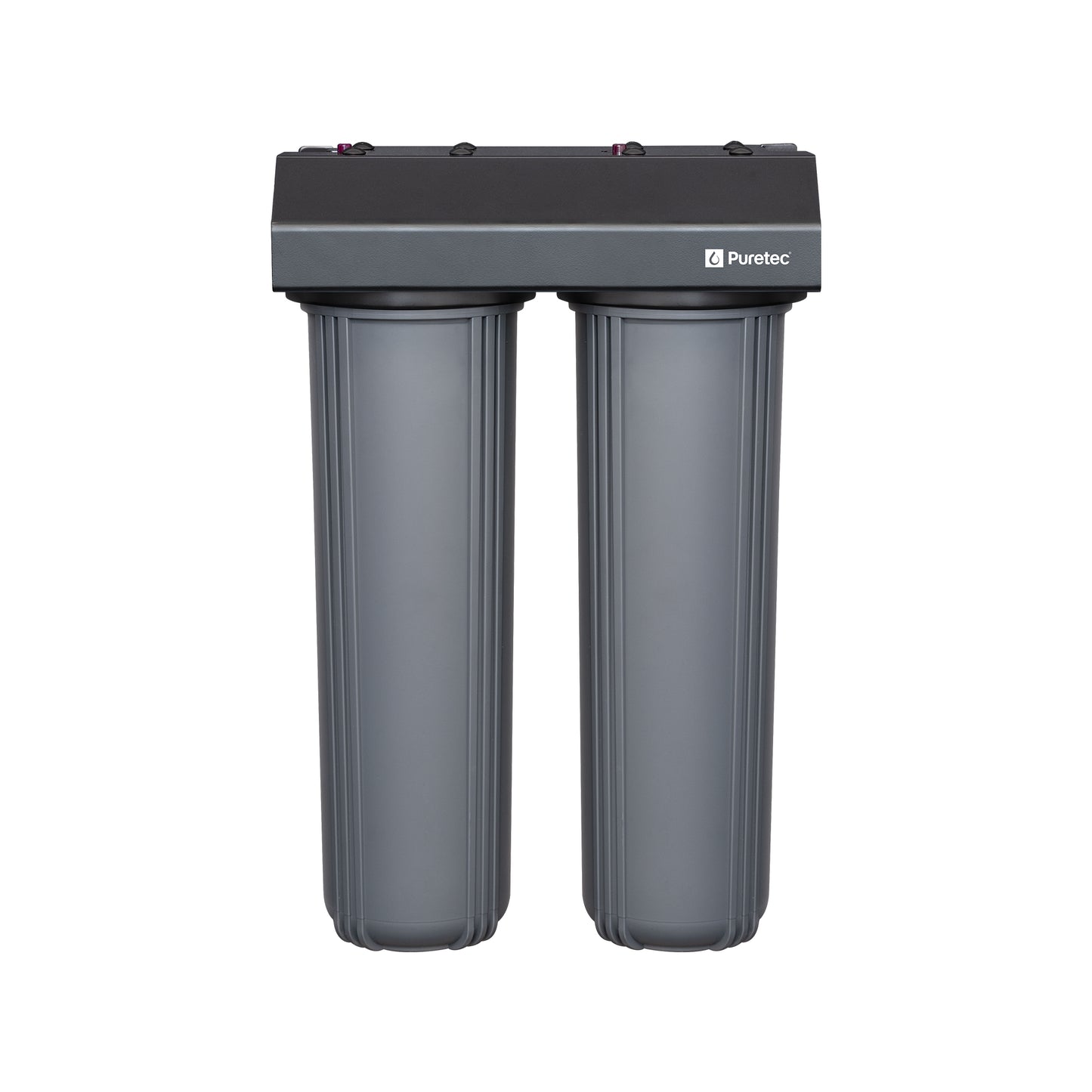 Puretec EM2-100-LF Ecotrol Multi-point Dual System - 20inch, 5 micron, 100 lpm, on white