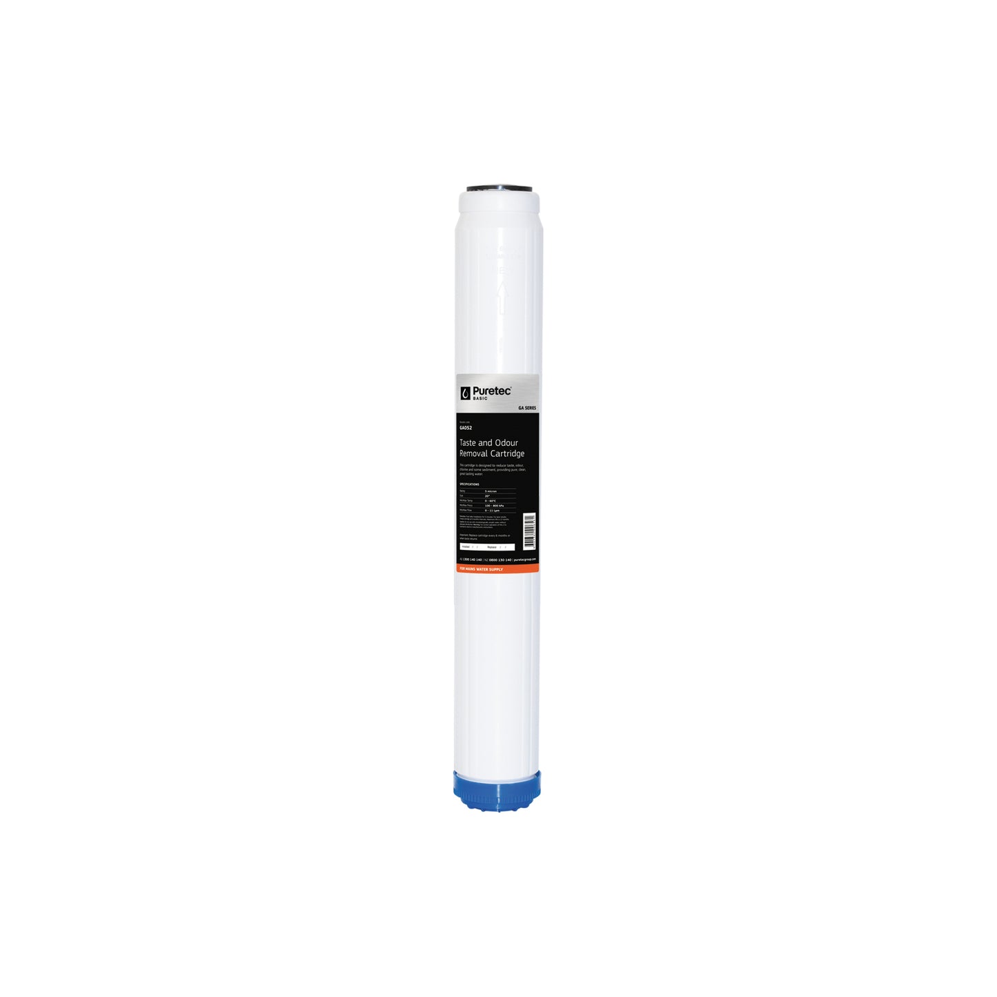 Puretec GA052 Granular Carbon Cartridge, 20 inch, 5um, on white