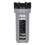 Puretec HD1020-B Filter Housing, Silver w/ Black Head 10 inch , 3/4 Connection, on white
