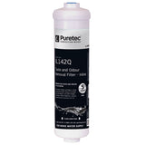 Puretec IL142Q Inline Carbon Cartridge, 10 x 2 Inch, 1/4 T Connectionection, on white
