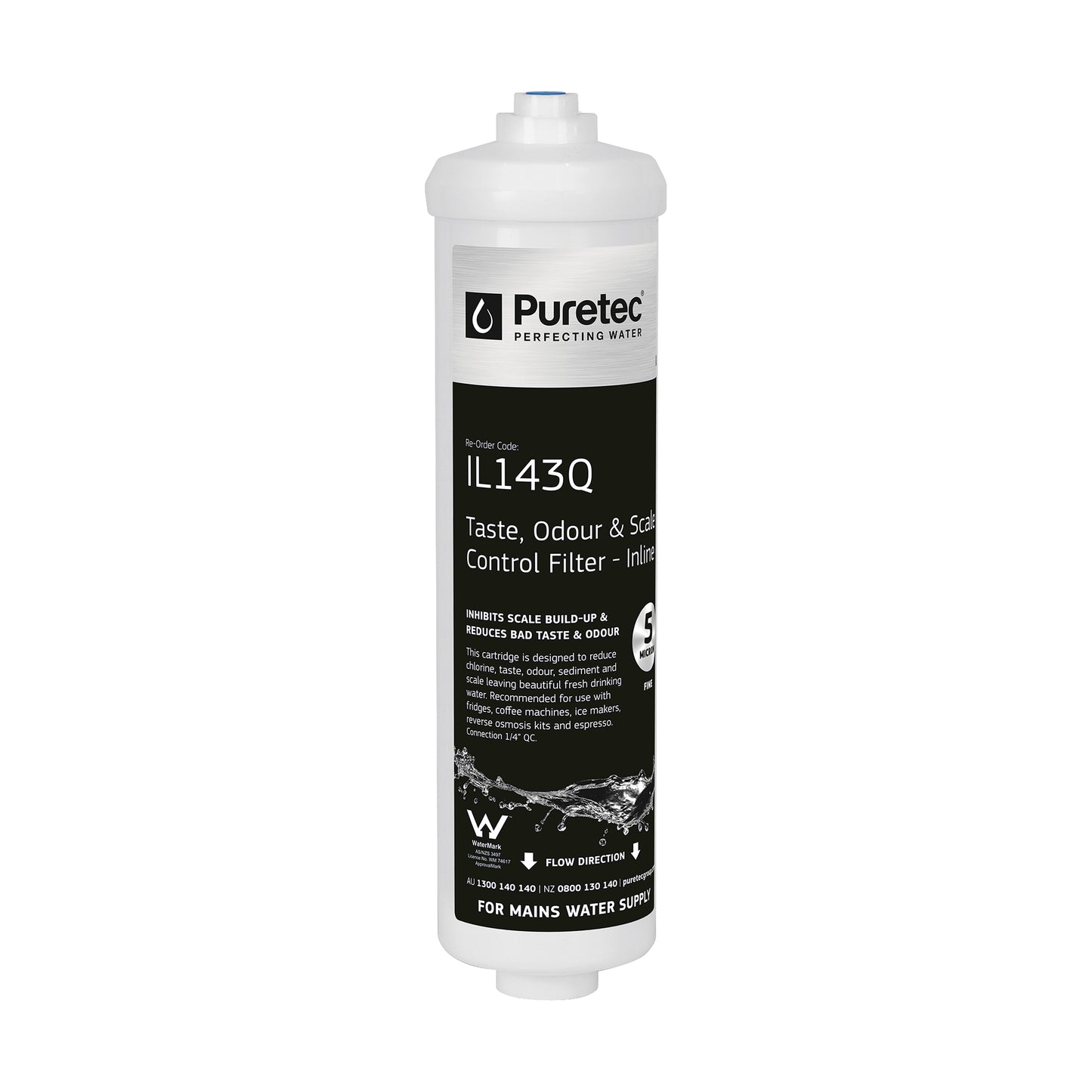 Puretec IL143Q Inline Triple Action Cartridge, 10 x 2 Inch, on white