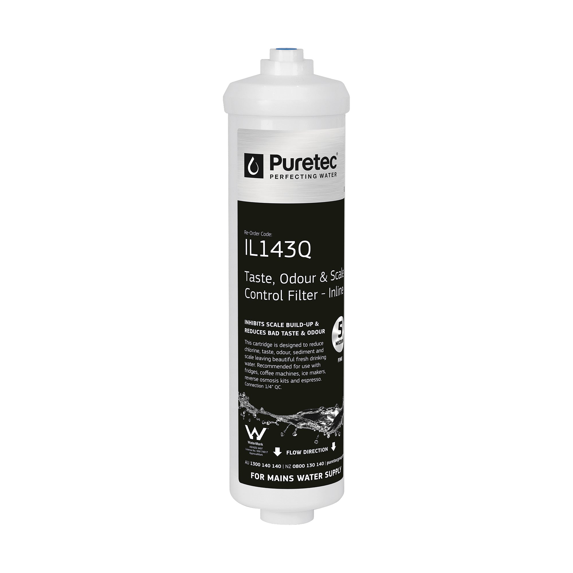 Puretec IL143Q Inline Triple Action Cartridge, 10 x 2 Inch, on white