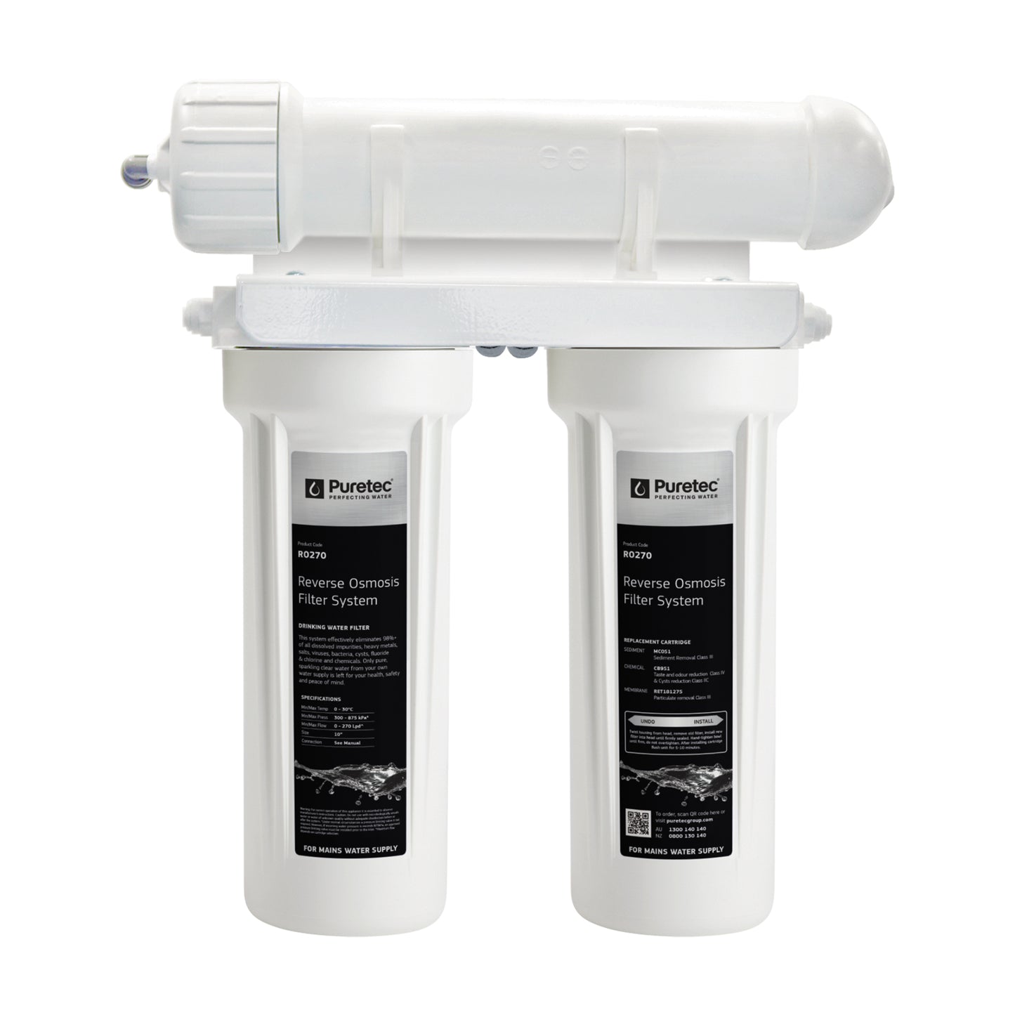 Puretec RO270-LF Reverse Osmosis System, 270 litres/day, on white