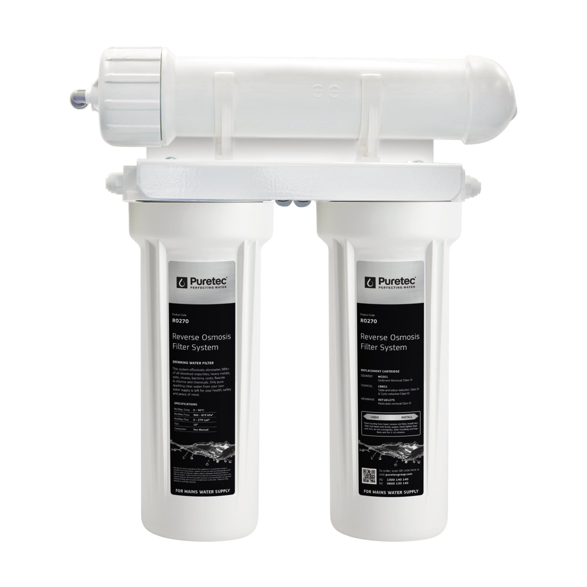 Puretec RO270-LF Reverse Osmosis System, 270 litres/day, on white