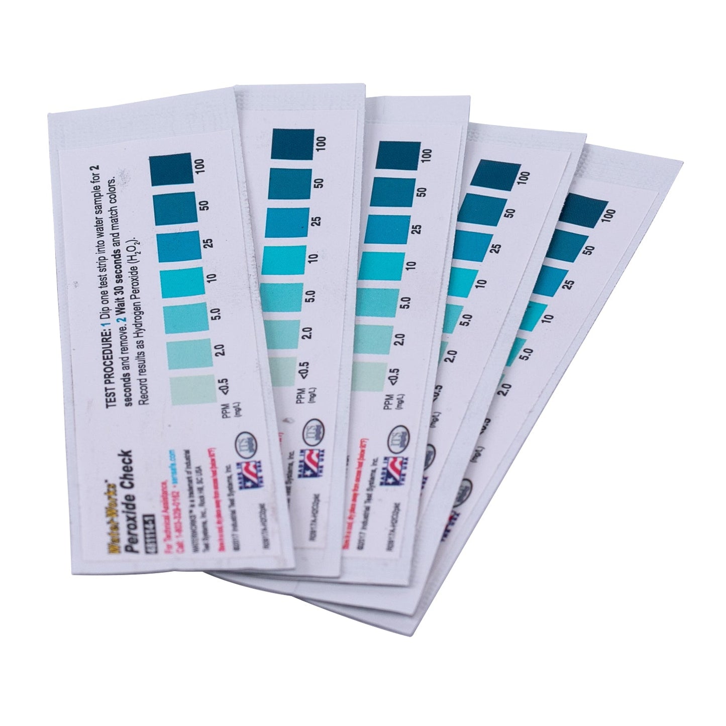 Puretec TK-WTS5PK TankSafe Water Test Strips, 5 pack, Puretec, on white