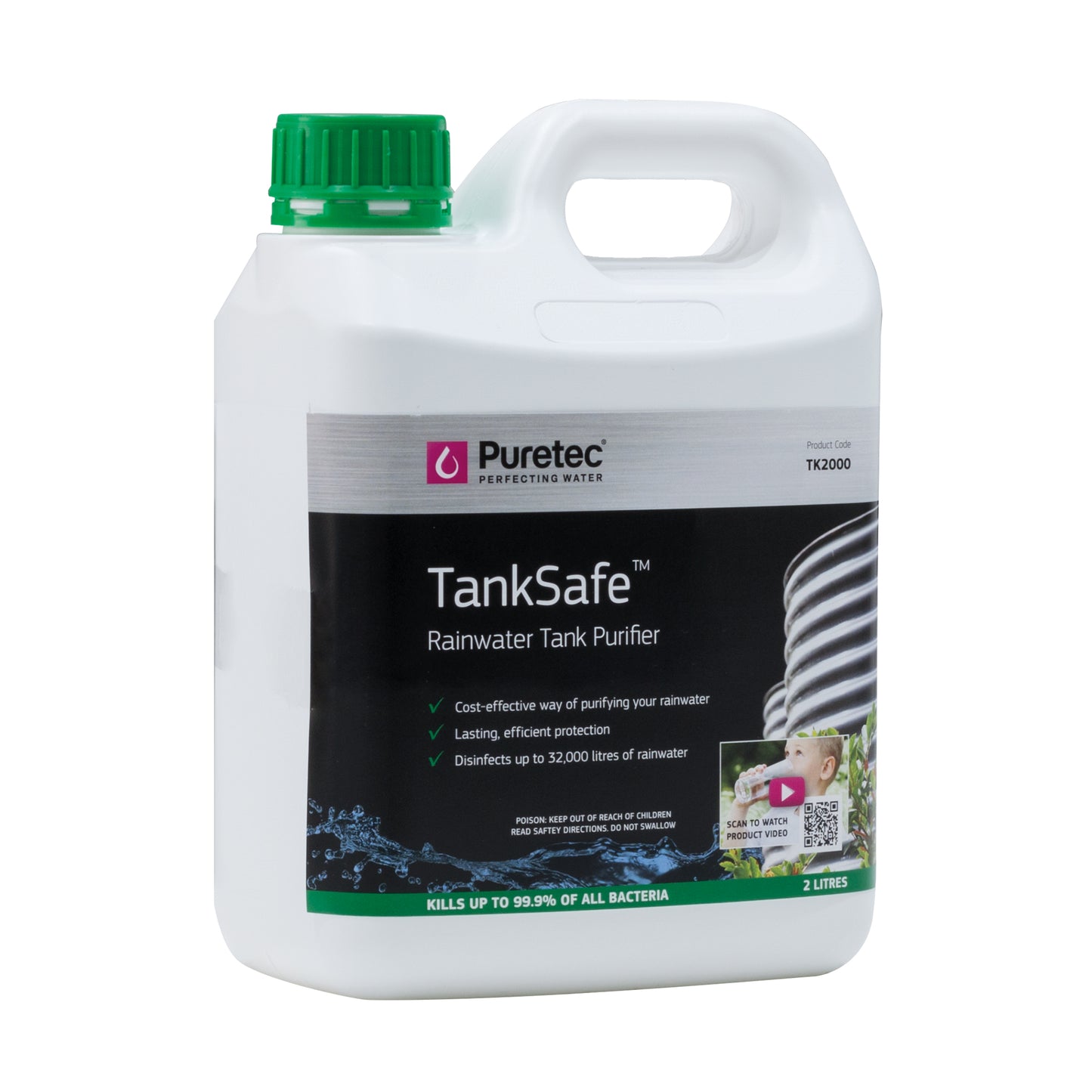 Puretec TK2000 TankSafe Water Purification Disinfectant 2.0 L, on white