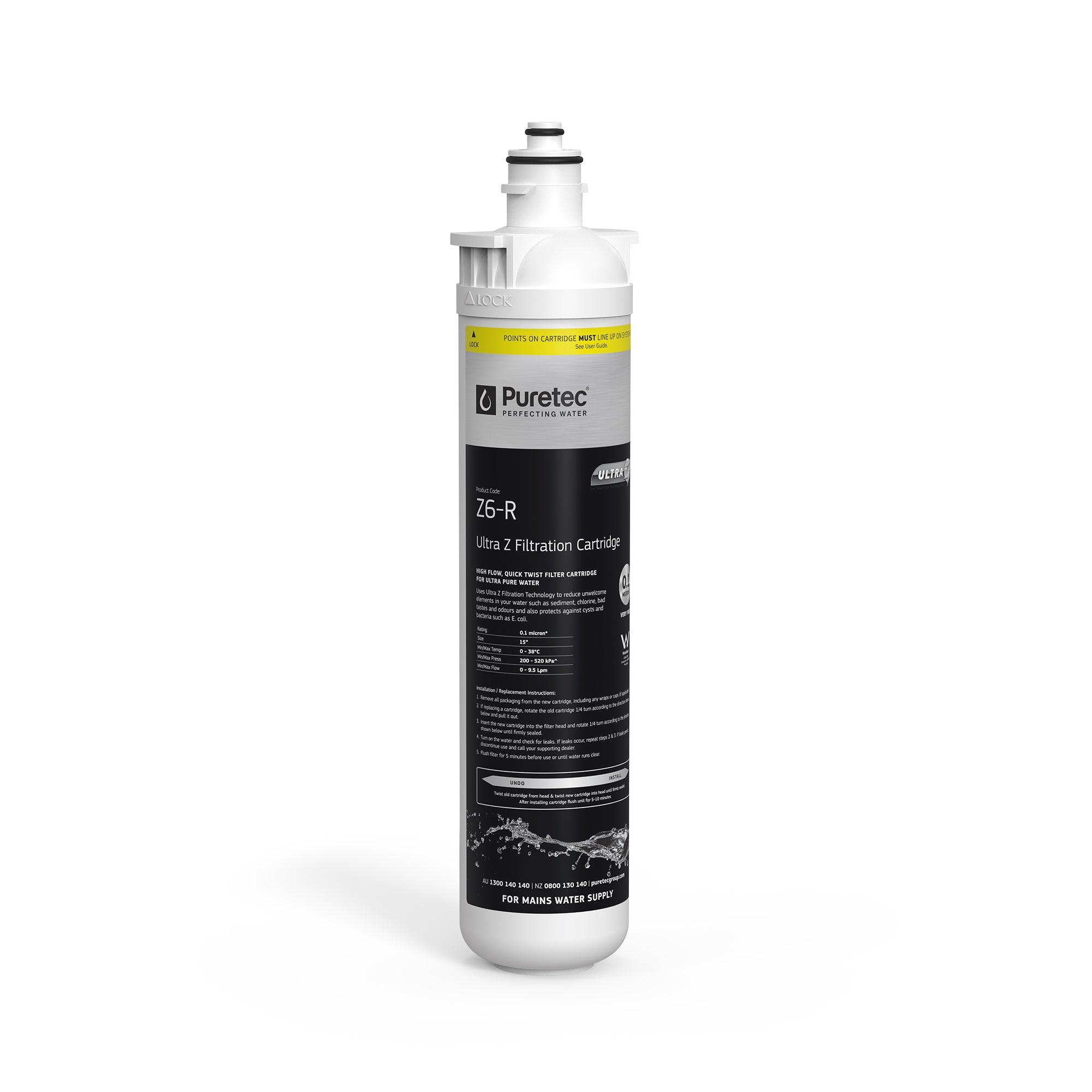Puretec Z6-R Puremix Z6 Replacement Cartridge 0.1 Micron, on white