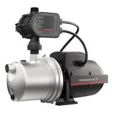 Grundfos JP Series stainless steel jet pump with a PM START controller fitted, sold by Pump Stuff NZ